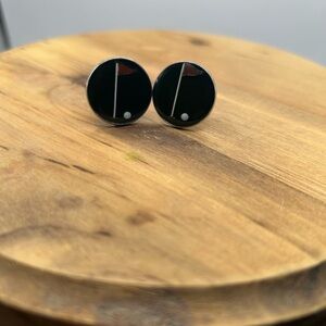 Golf Flag Black Cuff Links